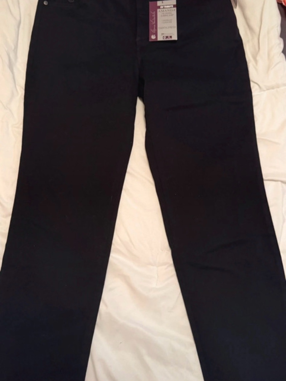 Gloria Vanderbilt Black Straight-Leg Jeans
